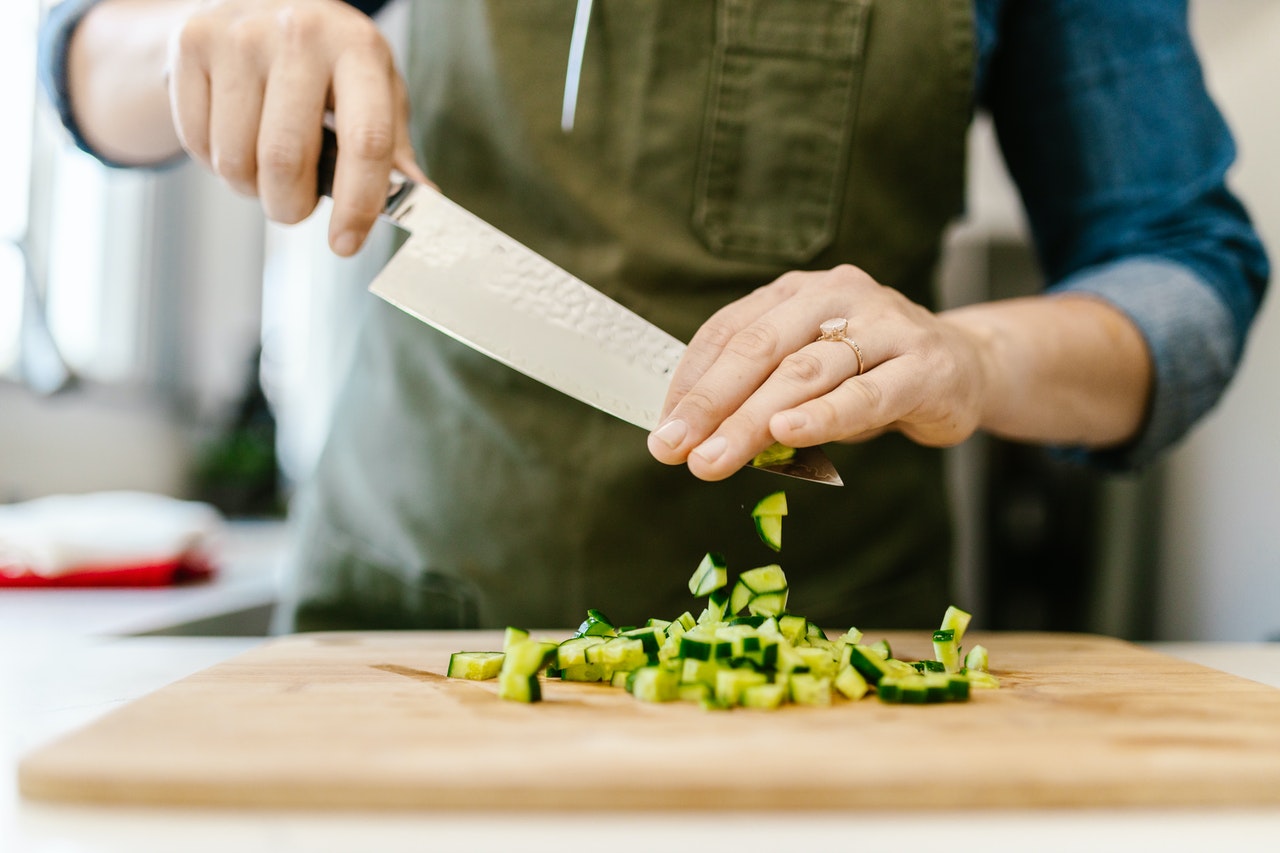 cook using cutting board