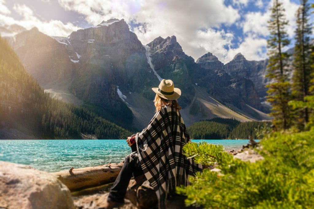 CEO resting outside in nature