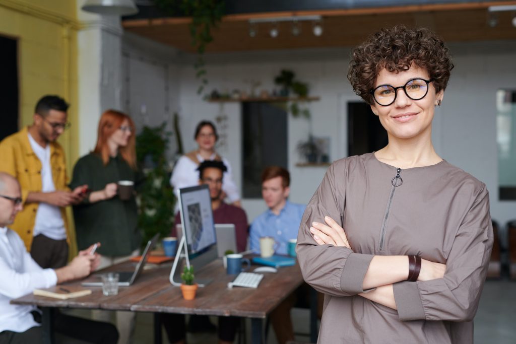 female CEO and her team