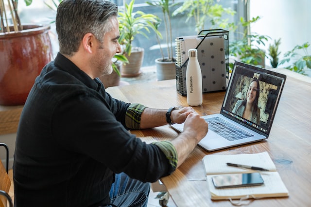 Patient on telemedicine call with their doctor