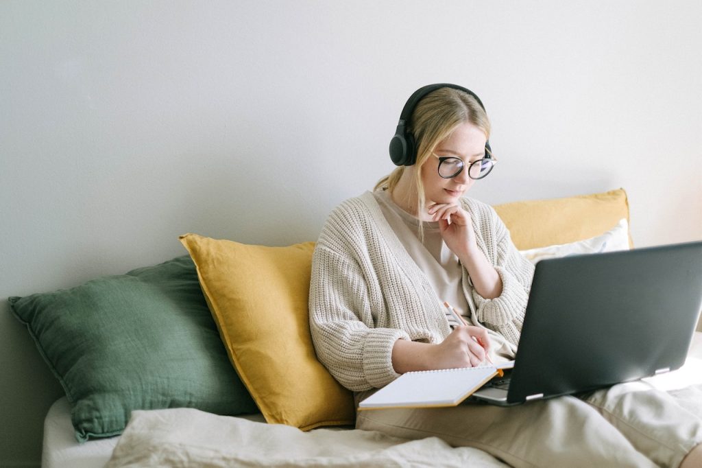 Employee working from home